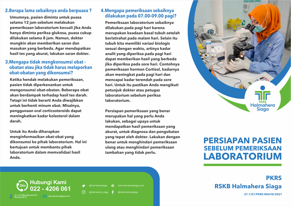 Persiapan Pasien Sebelum Pemeriksaan Laboratorium | RSKB Halmahera Siaga
